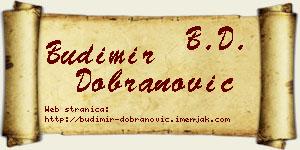 Budimir Dobranović vizit kartica
